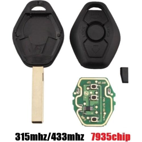 3button Remote Key 315/433Mhz ID44 Chip for BMW 325 330 318 525 530 540 E38 E39 E46 M5 X3 X5 M5 EWS System Car Key