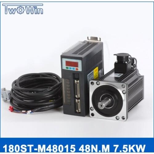 High-power servo motor kits 180ST M48015 7.5KW servo motor 48N.M 380V 7500W servo motor