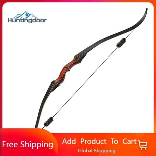 Archery Recurve Bow Right Hand adult Bow for Hunting Recurve bow set Adjustable for Right hand Traditional Wood Hunting Bow