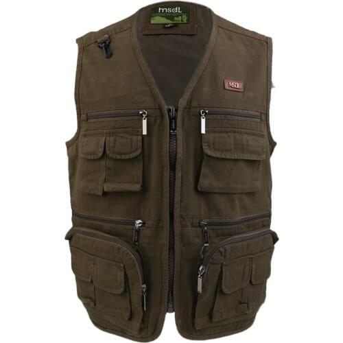 Men Fishing Vest Autumn Winter Waistcoat Casual Photography Multi Pockets Camping Hunting Fishing Jerseys for Fisherman