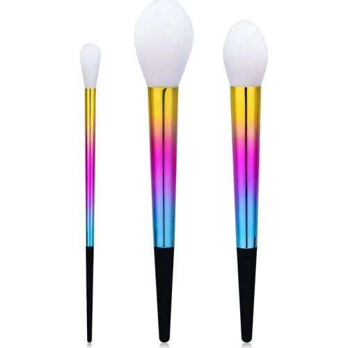 3PCS Makeup Brushes Set Foundation Contour Powder Blushing Eye Face Blending Make up Brush Kit Cosmetic Tool