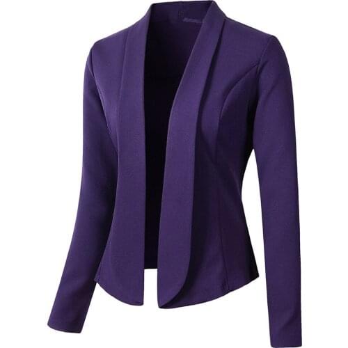 Solid Blazer Women Jacket Slim Womens Jacket Party Dress Coat Suits Top Elegant jacket women Pop blazer feminino