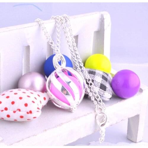 Mum gift Pregnancy Baby Gift Blackened angel mexico bola pregnant bell engelsrufer necklace 24"