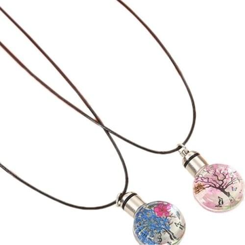 Fashion accessories dry flowers all over the sky star luminous necklace pendant accessories European and American style