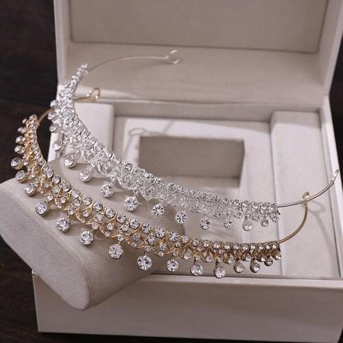 Bridal Headband Single Row Headbands Fine Encrusted Rhinestone Alloy Fashion Hairband Hair Loop Accessories BN