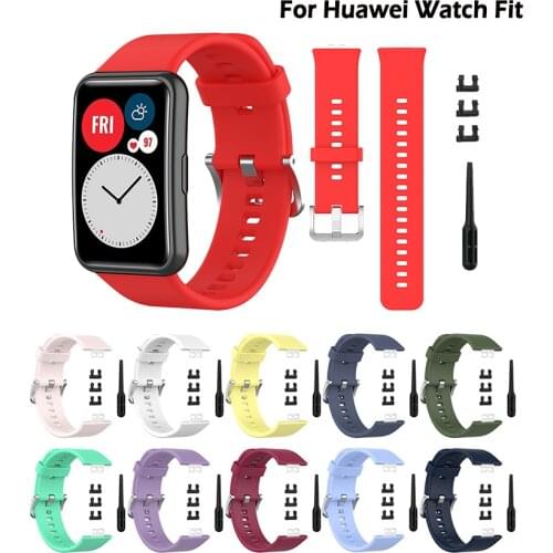 Rubber Strap for Huawei Watch Fit Smart Wristband Bracelet Accessories High Quality Replacement Sport Silicone Band Accessories