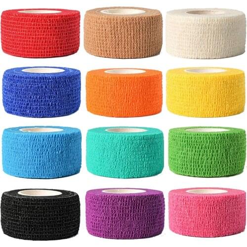 12 rolls 2.5cm Vet Wrap Self Adherent Wrap Cohesive Bandage Animal Bandage Self Adhesive Bandages for Pets & Ankle Sprains