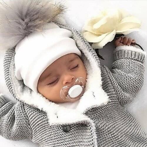 Autumn Winter Boy Girl Artificial Pompom Cotton Baby Hat Kids Caps With Pompon Newborn Photo Props Bonnet