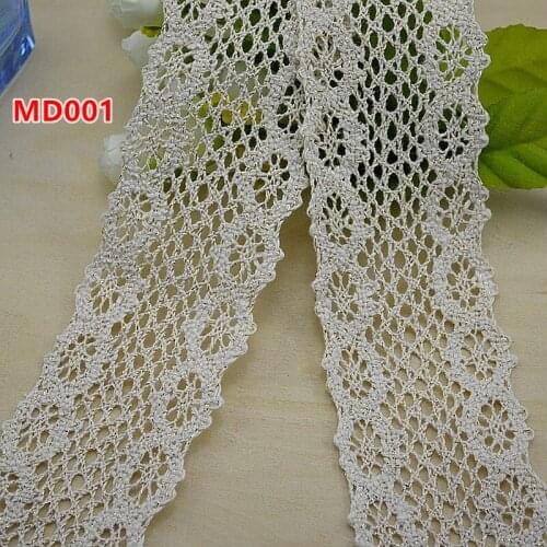 Width 6cm beige Golden thread guipur Cotton Lace Trims crochet lace ribbon DIY garment accessories MD001