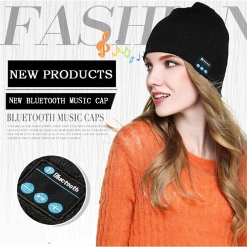Winter Bluetooth USB Beanie led wireless Rechargeable music Headset running outdoor Warm Knitting ski Hat Cap earphone cap