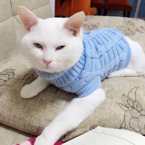 Winter Warm Cat Dog Clothes Solid Cotton Cat Sweater Kitty Coat Jacket Kitten Clothing Clothes For Small Cats Puppy Pet Products