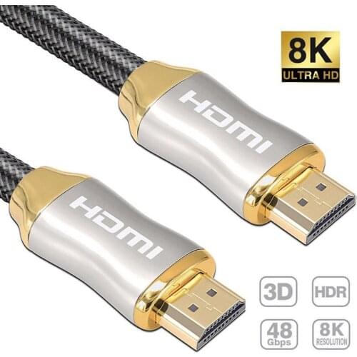 1m 2m 3m 8K HDMI-compatible cable 4K 120HZ UHD HDR 48Gbps V2.1 for Xiaomi Samsung TV PS4 Splitter Switch Audio Video HD Cable