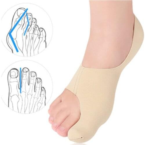 1 Pair Toe Separator Hallux Valgus Bunion Corrector Orthotics Feet Bone Thumb Adjuster Correction Sock Foot Care Tools