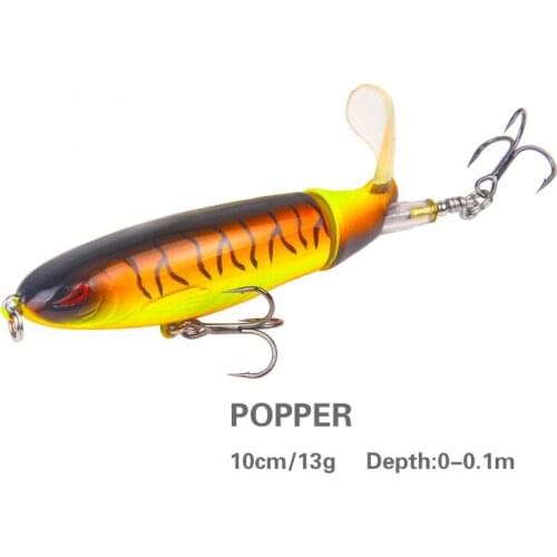 1pc Fishing Lure Popper Bait 13g / 10cm Floating Hard Pencil Bait Depth 0-0.1m
