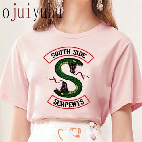 2020 New SOUTH SIDE SERPENTS T Shirt Women Sumemr Riverdale O-neck Tshirt Snake Print Homme Streetwear Cool T-shirts
