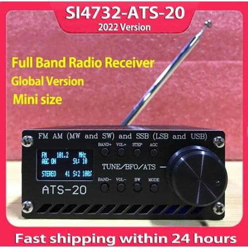 2021 Style Assembled SI4732 FUll Band Radio Receiver FM AM (SW & MW & LW) SSB (LSB & USB) Radio battery +Antenna +Speaker +Case