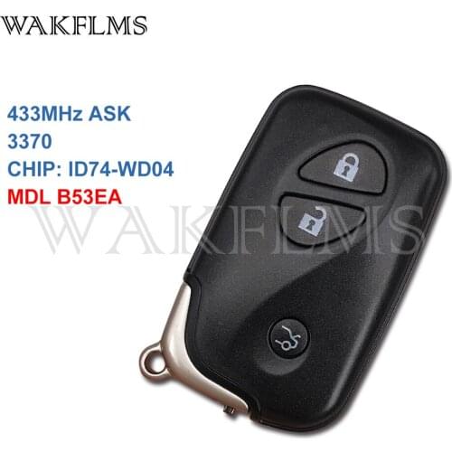 3 Buttons 433MHz ID74 PCB 3370 Smart Remote Key For Lexus ES350 IS250 IS350 GS300 GS350 GS430 GS450H GS460 LS460 LS460 LS600H