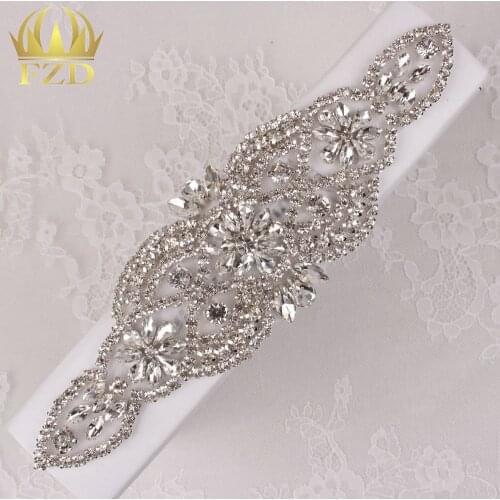 30pieces) Wholesale Sewing On Hot Fix Rhinestone Sequin Beaded Applique Decoration for Wedding Dresses Bridal Headbands or Sash