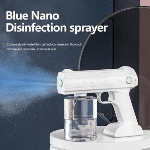 500ML Wireless Electric Sanitizer Sprayer Disinfects Blue Light Nano Steam Spray Gun Sterilizing Nano Spray Gun For Home Office