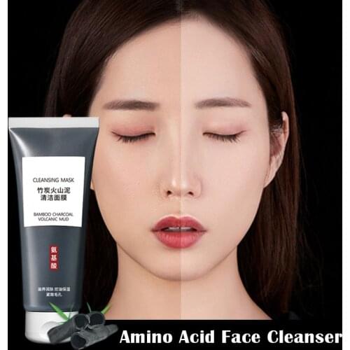 Aminos Acid Face Cleanser Facial Scrub Cleansing Acne Oil Control Blackhead Remover Shrink Pores Skin Care SANA889