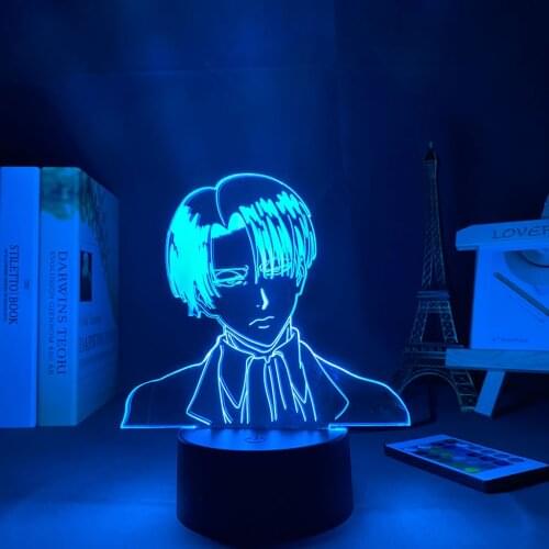 Anime 3d Lamp Levi Ackerman Attack on Titan Creative Colorful Phantom Bedside Sleeping Lamp Holiday Gift