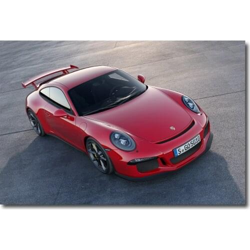 Vehicles Red 911 GT3 Super Car Wallpaper Canvas Printed Wall Art Poster Framed Painting for Room Decor