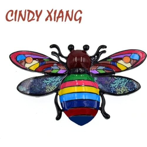 CINDY XIANG New Arrival Enamel Honeybee Brooches For Women Colorful Insect Pin Fashion Jewelry Cartoon Style Accessories Gift
