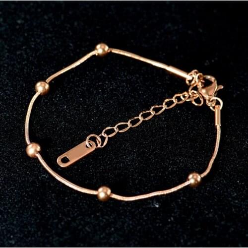 316L stainless steel minority design transfer beads Korean version of the personality cold climate quality bestie bracelet