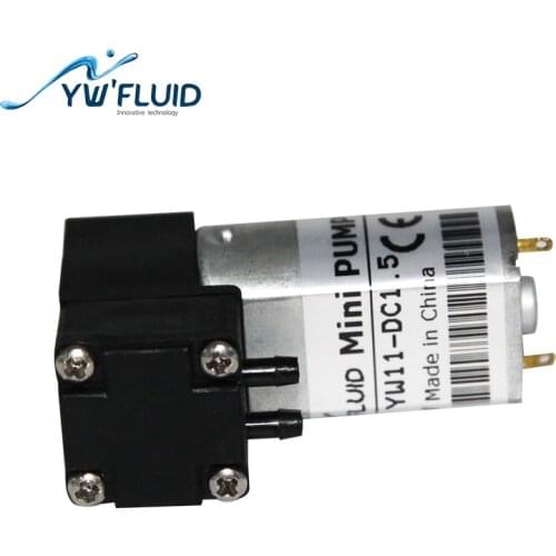 YWfluid 1.5V/6V/12V Long-Life Small Diaphragm Water/Air Pump With Dc Motor Used For Edible Ink Printer