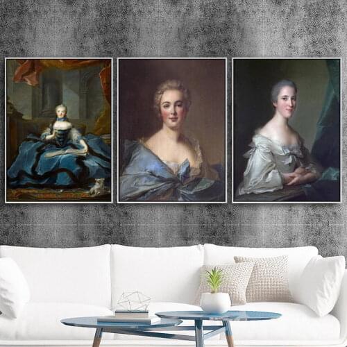 Home Decoration Print Canvas Art Wall Pictures for Living Room Poster Canvas Printings Paintings French Jean-Marc Nattier