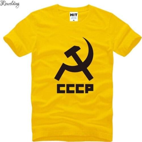CCCP USSR Soviet Union Printed T Shirts Men Summer Style Short Sleeve O-Neck Cotton Mens T Shirt New Fashion Funny Male Top Tee