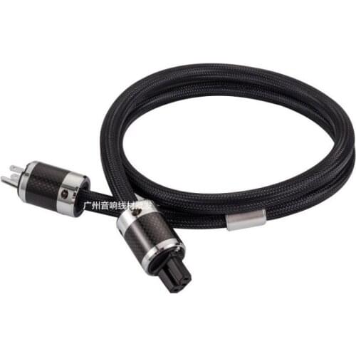 HIFI FURUKAWA Audio Power Cable Amplifier Power Cord with US AU EU Plug Carbon Fiber Cable Line Hifi Audio AMP CD