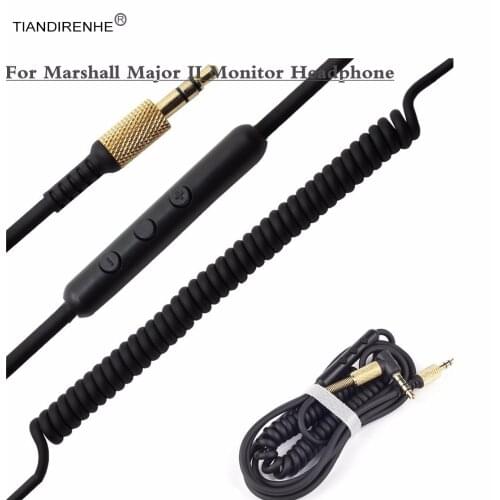 Headphone Cable for Major 2 Major II Monitor Voice Control Drive-by-wire 3.5mm to 3.5mm Male Headset Cable for iPhone Samsung