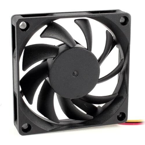 70x70mm 12V 3-Pin PC Computer Case CPU DC Brushless Cooler Cooling Fan Black