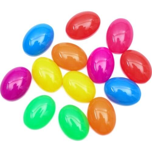 LF 50Pcs Mixed 15x20mm Oval Resin Decoration Crafts Flatback Cabochon Embellishments For Scrapbooking Cute Diy Accessories