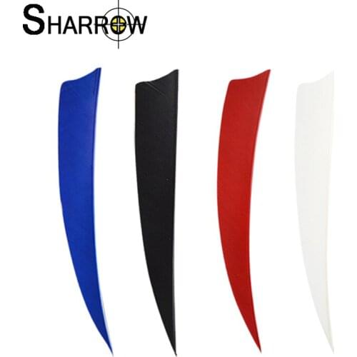 50pcs Archery Arrow Feather Shield-Shape Real Feather Vanes 5Inch Left Wing DIY Shaft Accessories for Bow and Arrow Shooting