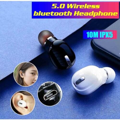 Single Mini Wireless Bluetooth Earphone Noise Cancelling Bluetooth Headphone Handsfree Stereo Headset TWS Earbud With Microphone