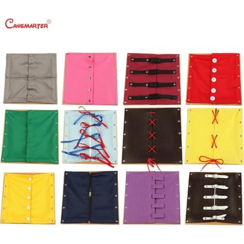 Montessori Life Skills Dressing Frame Zipper Button Practice Game Educational Preschool Toy Children for 3-6 Years PR003-3