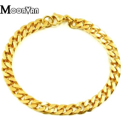 Moorvan Women stainless steel jewelry men ladies party gifts Popular O-shaped bracelet VB805