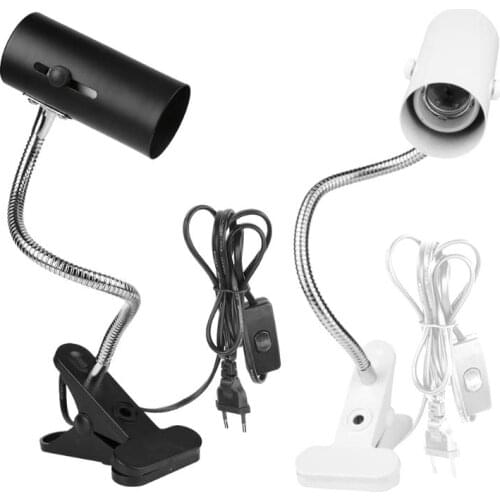 Fish Turtle Tank Reptile Heating Light Holder 360 Degree Rotation E27 Lamp-socket Clip-on Bulb with Cover Pet Light Dropshipping