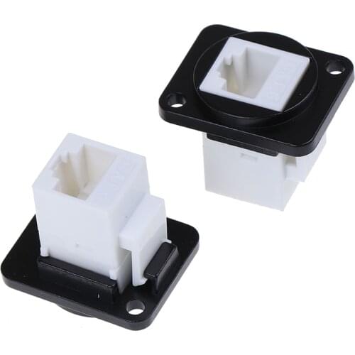 New RJ45 D-type Zinc Alloy Mounting Cat6 Network Connector Metal Panel Socket