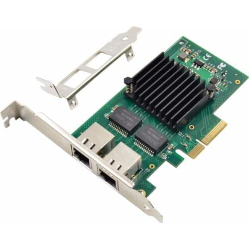 PCIE X4 Dual RJ45 Gigabit Ethernet 10/100/1000Mbps Server Adapter Nic I350AM2