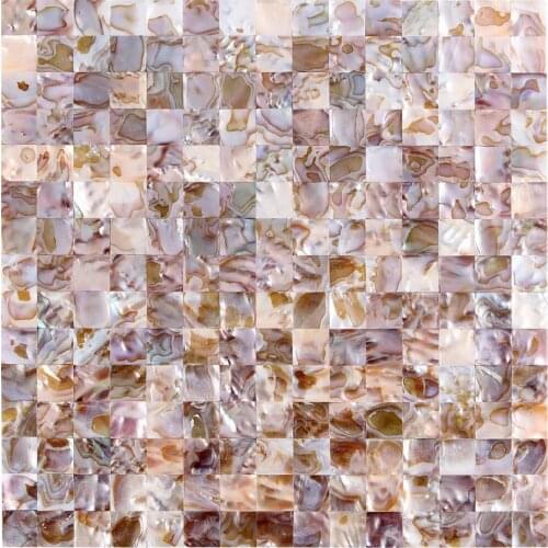 Mother of Pearl Backsplash Wall Tiles 12" X 12" Natural Polychrome Seamless Splice Pack of 6