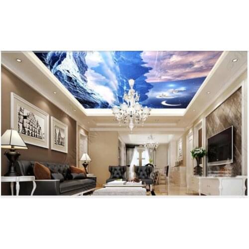 Custom photo wallpapers for walls 3 d ceiling zenith murals Fantasy starry sky living room zenith ceiling wallpaper