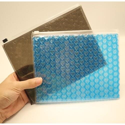 10PCS Zip Lock Cosmetic Bubble bag Padded Mailer Zipper gift Packaging bag Reusable Transparent PVC color Zip lock Bubble Bag