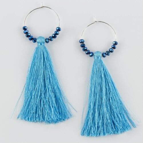 Crystal Cubic Zirconia Ring Tassel Earrings