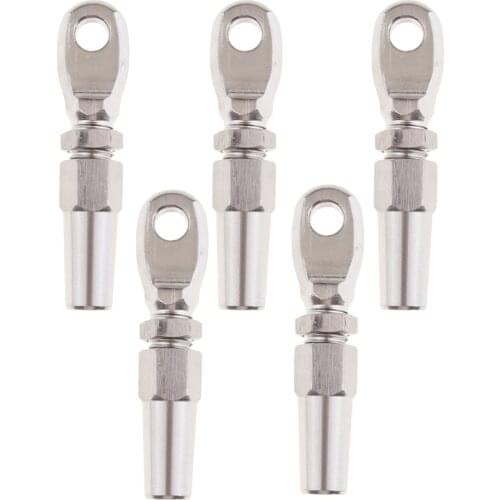 Spherical Eyelet Terminal In Stainless Steel 5x 316 For 4mm Cables