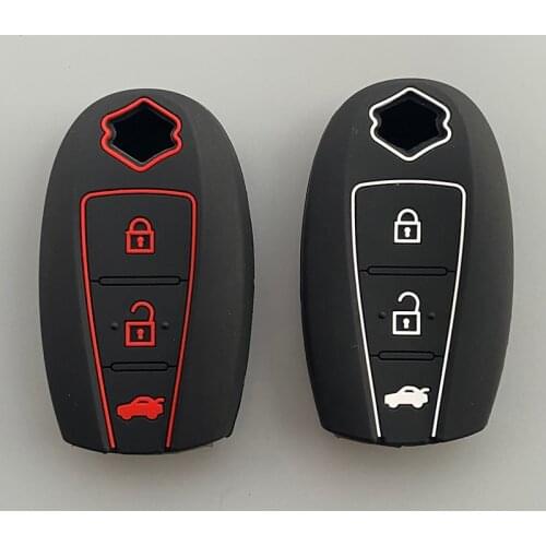 Silicone rubber key cover case shell protector for Suzuki Swift Kizashi SX4 S-Cross Maruti Ciaz Baleno Key Car Accessories