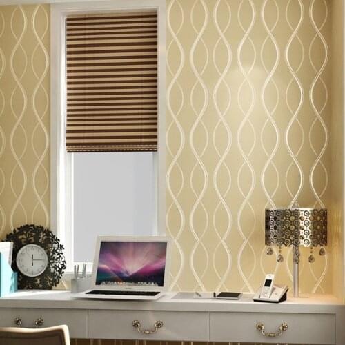 Modern flocking wall paper flocking non-woven wallpaper living room decoration sticker