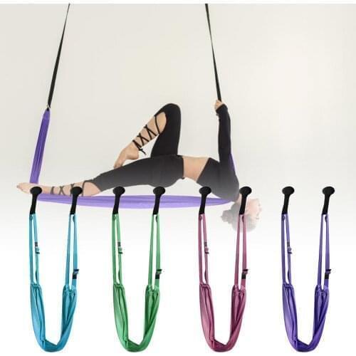 Aerial Yoga Rope Stretch The Leg Splits Practic Elastic Stretch Bar and Bends Down To Stretch Yoga Handstand Training Device
